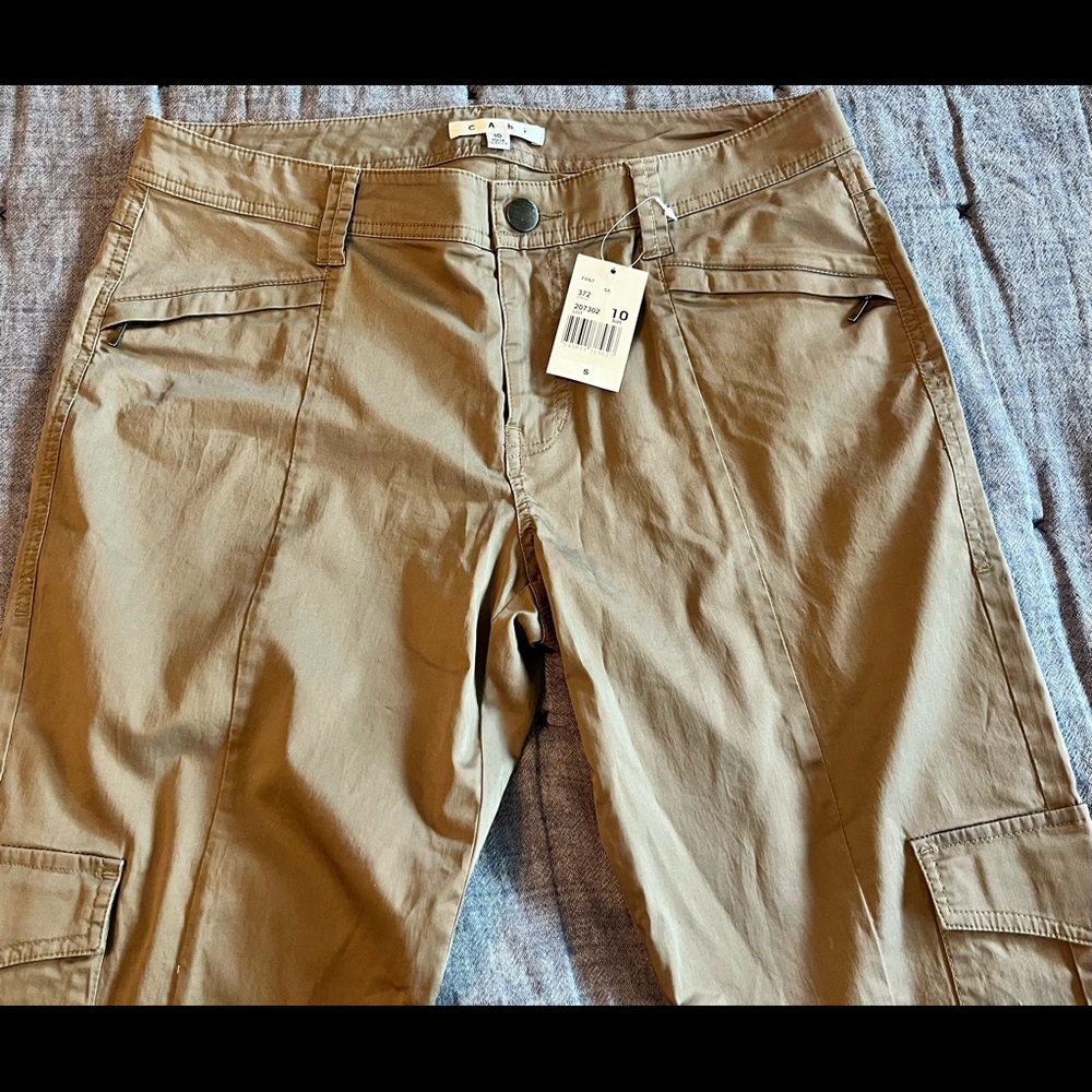 CAbi Khaki Cargo NWT Style 372 Size 10